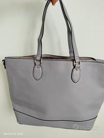 Borsa shopping bag azzurra/celeste 