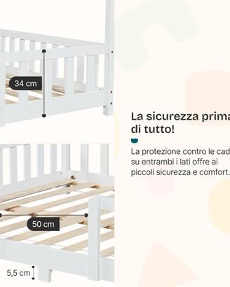 Letto per Cameretta a Forma di Casetta