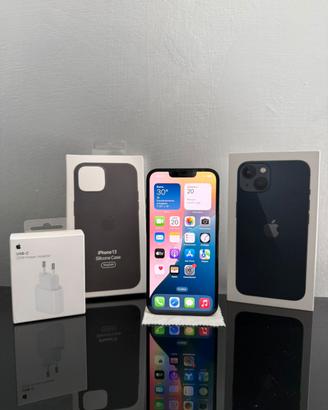 iPhone 13 256gb + cover Apple + alimentatore Apple
