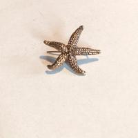 Spilla orecchino stella marina argento 925 vintage