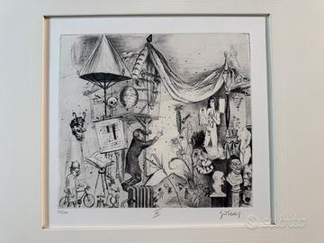 KARL HUBBUCH Litografia originale firmata