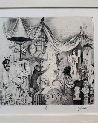 KARL HUBBUCH Litografia originale firmata