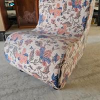 Poltroncina singola vintage in tessuto 