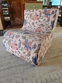 Poltroncina singola vintage in tessuto 