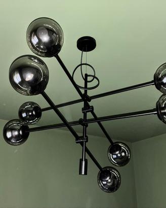 Lampadario sfere vetro