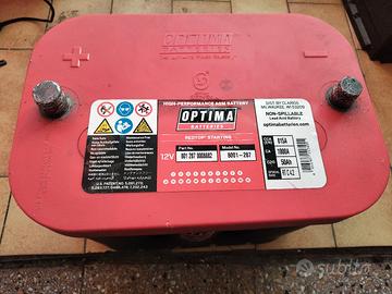 batteria optima rossa auto 12v usata scarica 