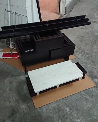 4 Mensole 9 cubi legno vengè ripiani mdf