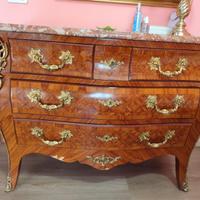 Trittico comò + 2 comodini in stile Luigi XV