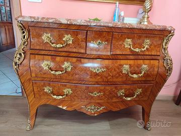 Trittico comò + 2 comodini in stile Luigi XV