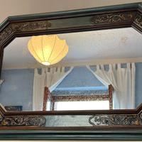 Specchio decorato verde