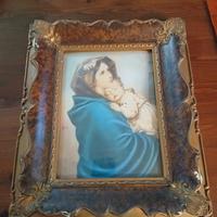 quadro vintage con stampa religiosa