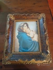 quadro vintage con stampa religiosa