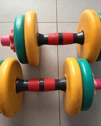 Coppia di Manubri Regolabili Colorati per Home Fit