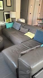 Divano in  pelle fiore Colore grigio Doimo sofas