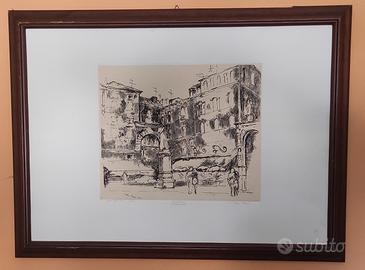 Walter Piacesi incisione Acquaforte firmata 