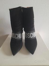 Stivaletto Tacco Moschino n,37 Velluto Ottime