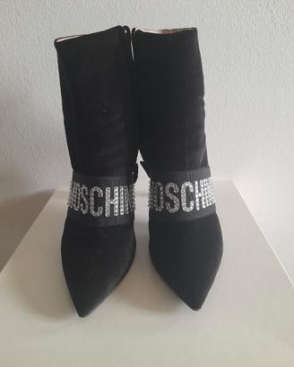 Stivaletto Tacco Moschino n,37 Velluto Ottime