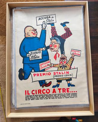 Manifesto Politico anni '50 - Grafica Vintage