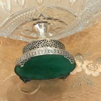 Centrotavola cristallo e argento anni '60