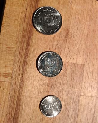 Lotto 3 monete Venezuela 1990