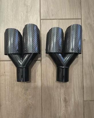 coppia scarichi univer 63,55mm/101 fibra carbonio 