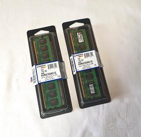 2x Memoria RAM Kingston KVR667D2N5/1G 1GB