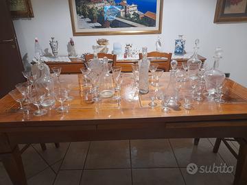 Set brocca piu calici in vetro Vintage