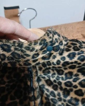 Bomber  in eco pelliccia leopardato taglia 42