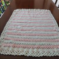 copertina uncinetto anni 60 lana per neonata