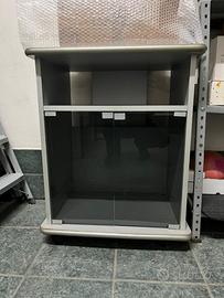 Mobiletto Comodino con 2 Ante di Vetro