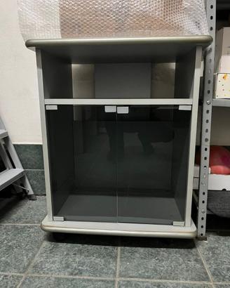 Mobiletto Comodino con 2 Ante di Vetro