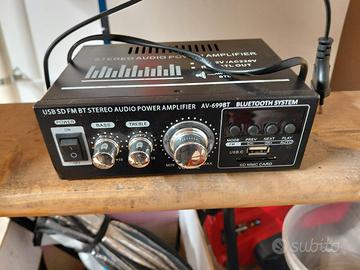 amplificatore piccolino attivo bluetooth per auto 