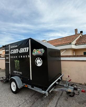 Rimorchio Cresci 750 kg chiuso – Pedana assistita