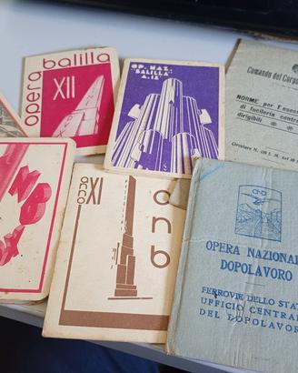 lotto tessere del ventennio 