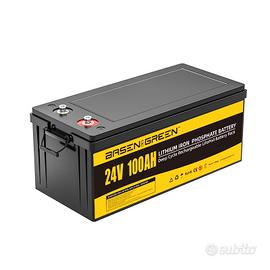 Batteria a litio 24V 100Ah lifepo4 BMS integrato