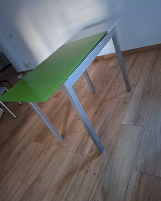 Tavolo allungabile piano vetro 90-125x55