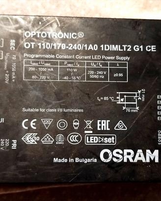 Alimentatore LED osram dimmerabile. 