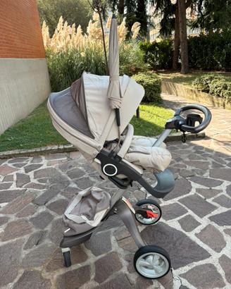 Set Stokke beige melange + winter kit + PramPack
