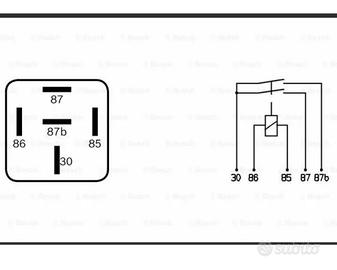RELE' 12 VOLT DOPPIO CONTATTO 2X20A FERRARI