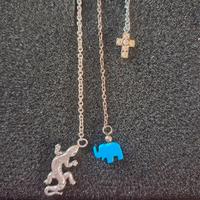 3 orecchini pendenti in argento