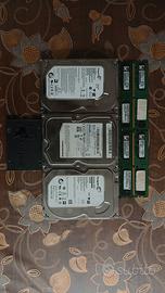 Lotto componenti pc usati – hdd sata, ssd Kingston