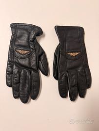Guanti moto vintage pelle nera Harley-Davidson