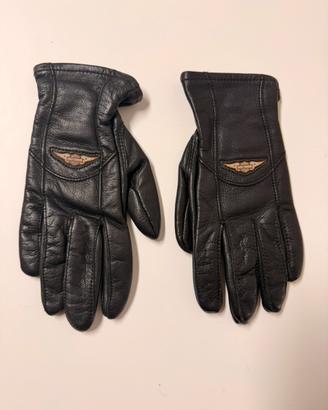 Guanti moto vintage pelle nera Harley-Davidson
