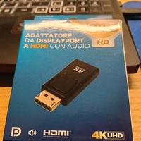 ADATTORE DA DISPLAYPORT A HDMI CON AUDIO