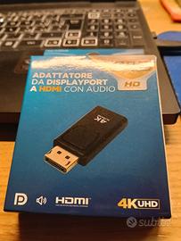 ADATTORE DA DISPLAYPORT A HDMI CON AUDIO