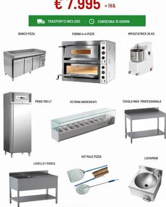 Kit attrezzature pizzeria completo