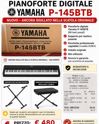 pianoforte digitale  yamaha  P-145BTB