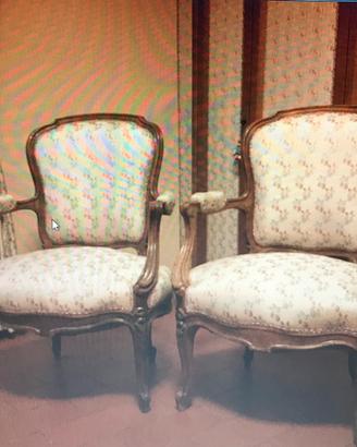 Coppia di Poltrone Luigi XVI