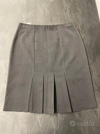 Gonna media al ginocchio grigia - taglia forte