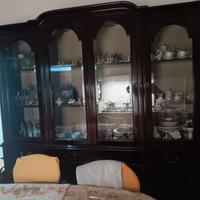 credenza tavolo e 4 sedie antico inglese